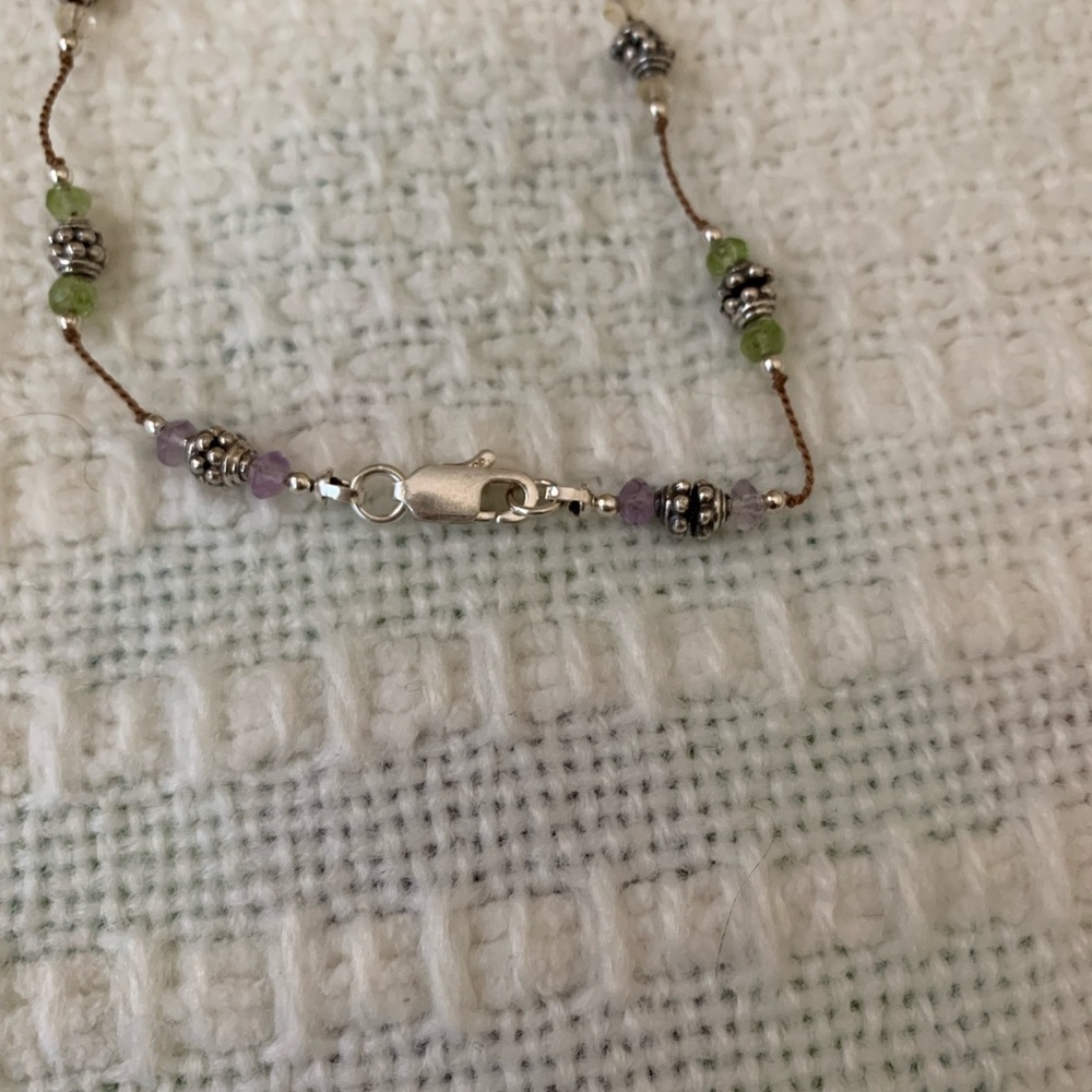 Beaded necklace with 9.25 silver